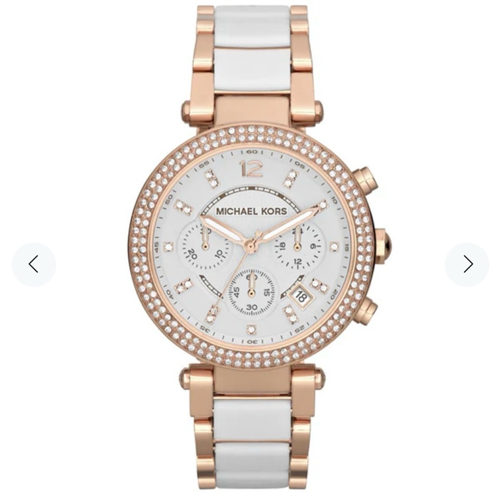 Michael Kors Women's Watch in Rose Gold and White. - Style MK5774